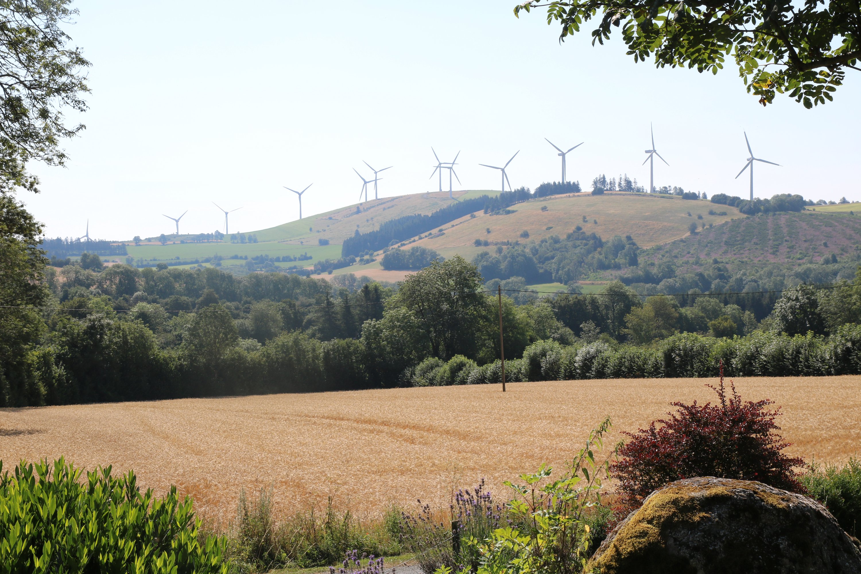 Éoliennes près de Barre, Hérault, France