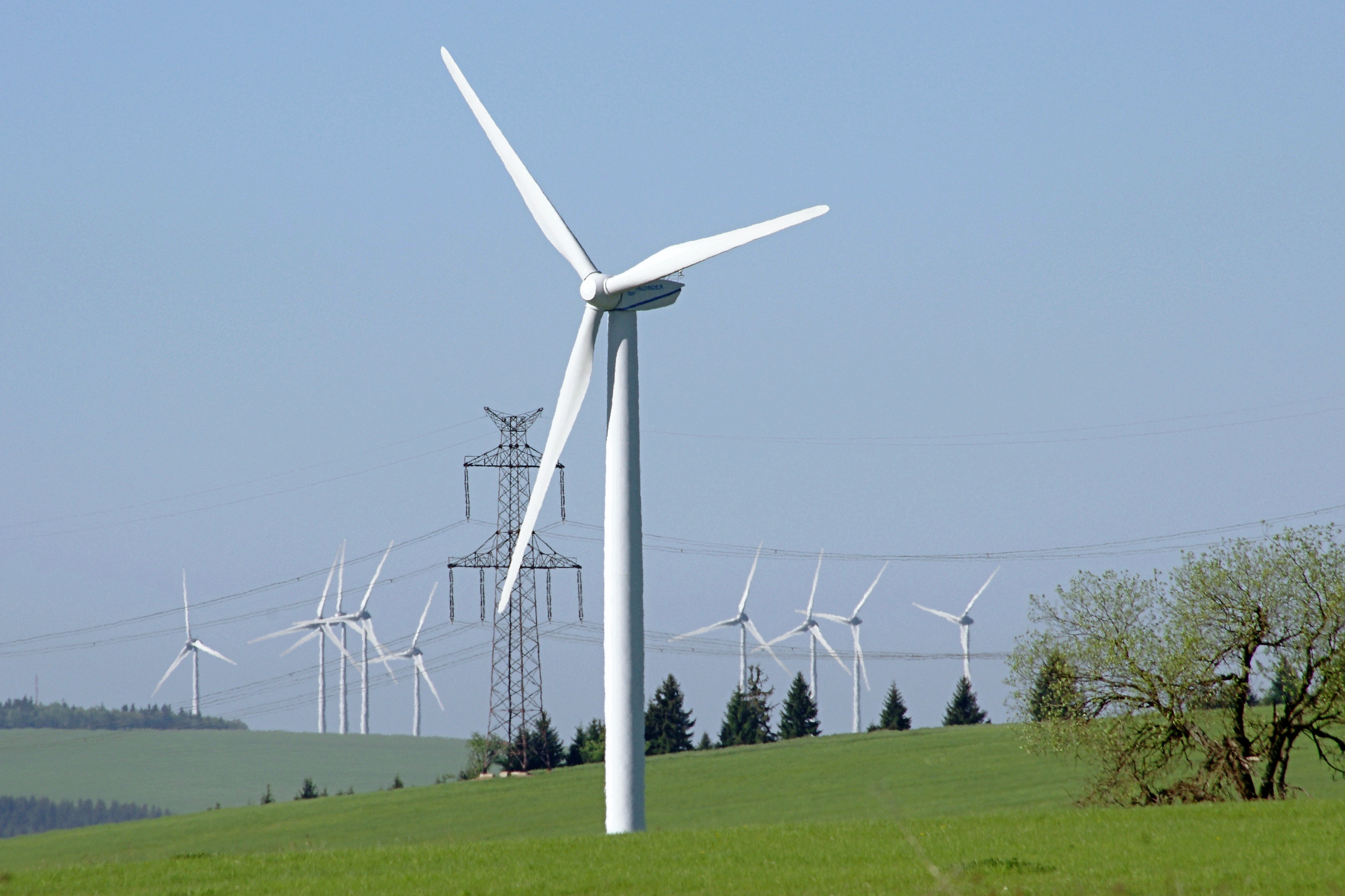 Větrné turbíny v Krušných horách