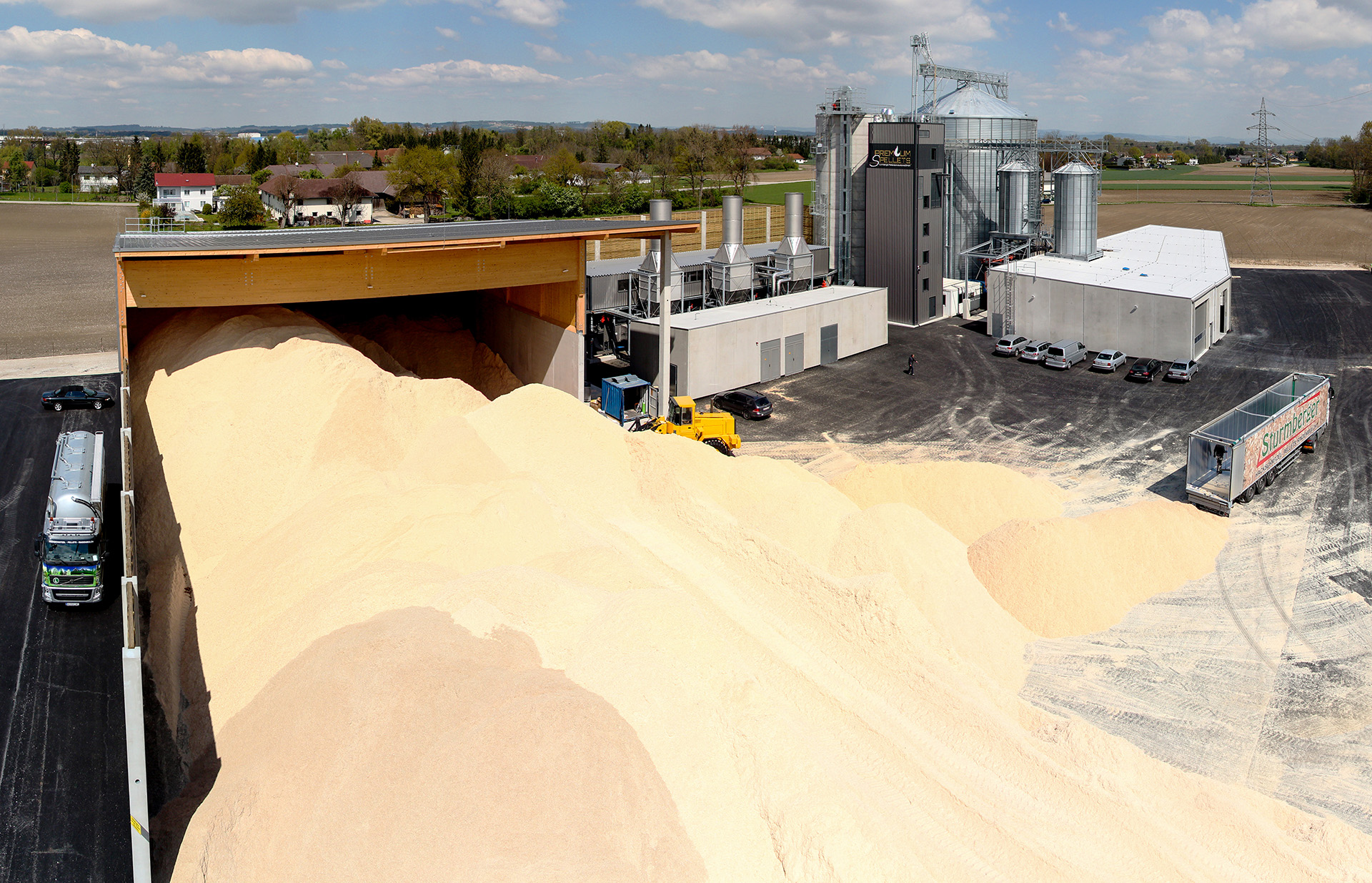 Usine de production de granulés de bois à Wels, Autriche