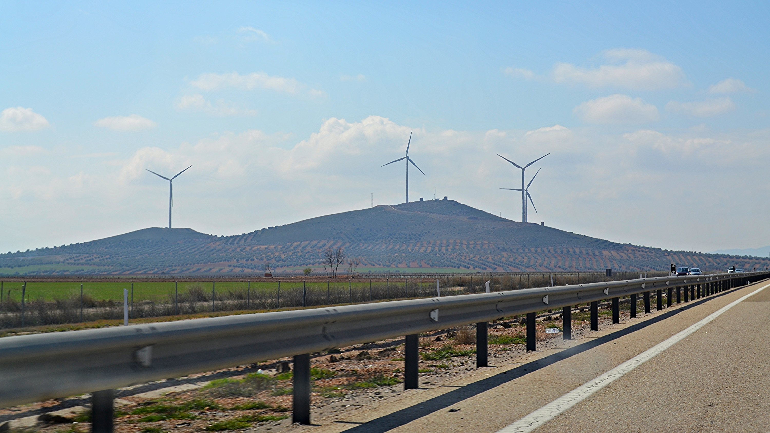 Aerogeneradores en Castilla-La Mancha, España