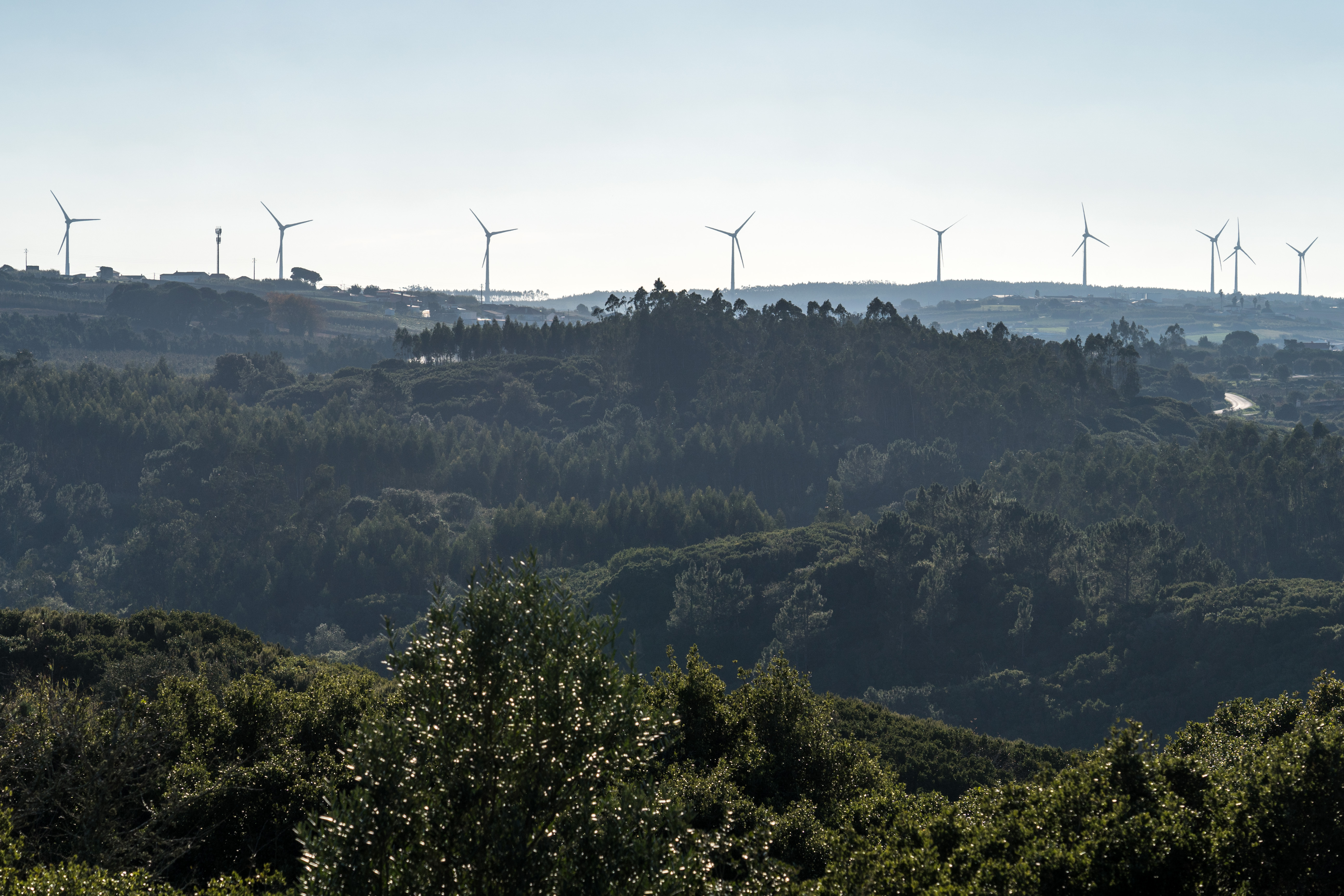 Parques eólicos em Bombarral, Portugal